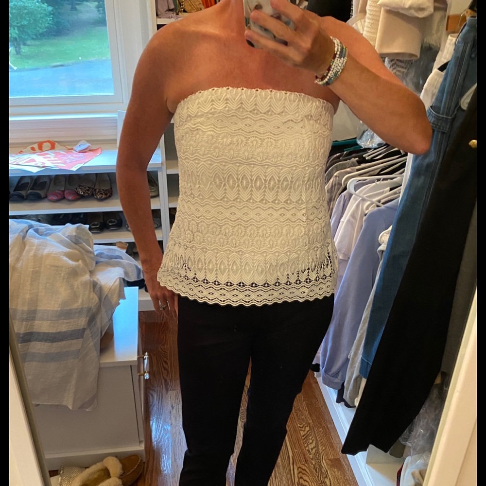 White strapless top by W by Worth.